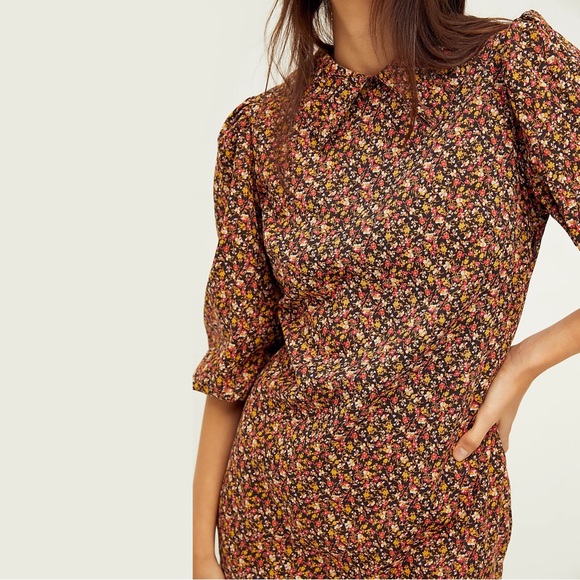 free people making plans floral mini dress, size 12 / large - Picture 5 of 11